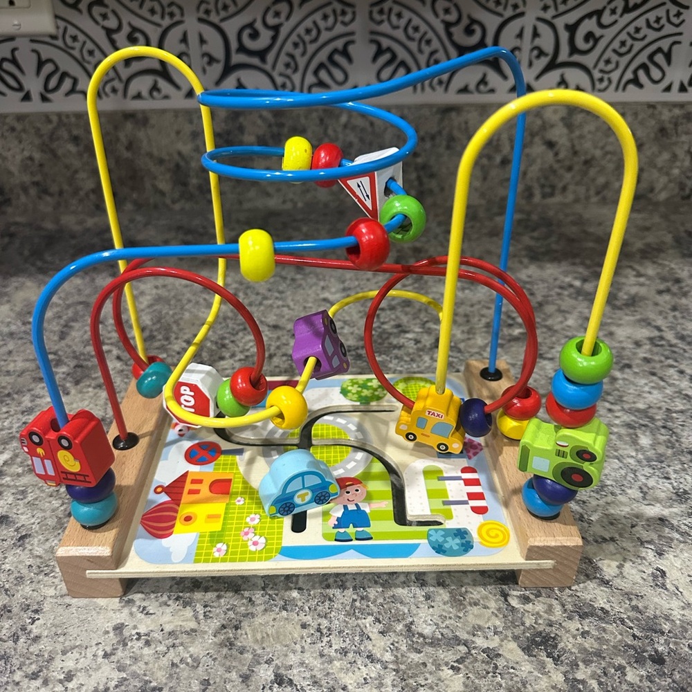 Bead Maze Activity Roller Coaster Toy Cars